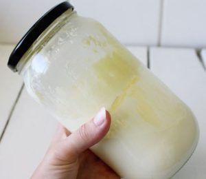 Cultured butter made in a jar