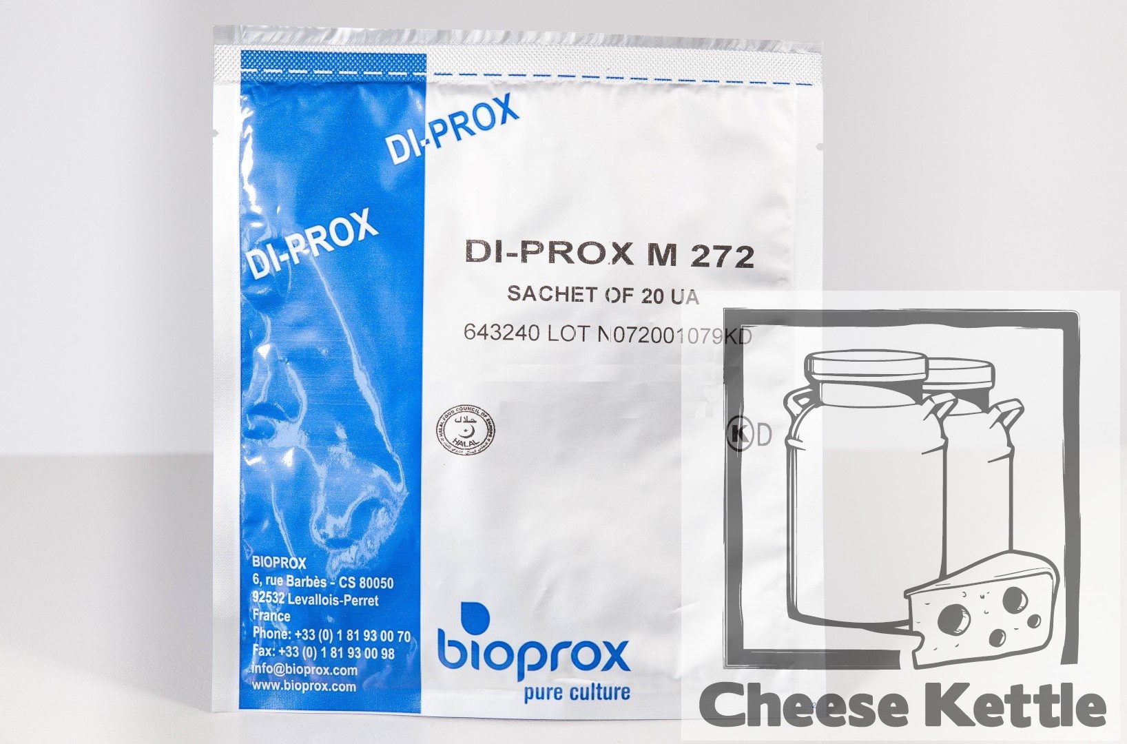 Adds Buttery Taste Low Gas Producing Mesophilic Culture for all style cheeses Bioprox M270 M272 or M189 100 Units 