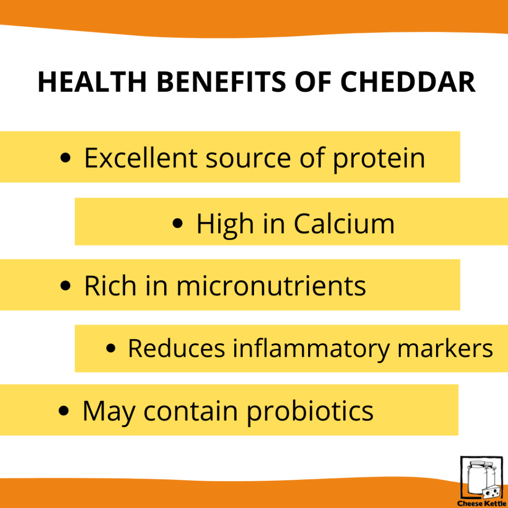 health benefits of cheddar